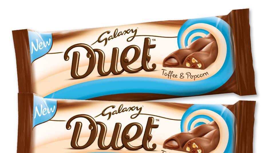 Galaxy adds toffee & popcorn line to Duet chocolate bar range News