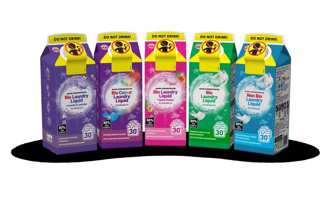 Sainsbury’s launches fully recyclable superconcentrated laundry detergent cartons News The