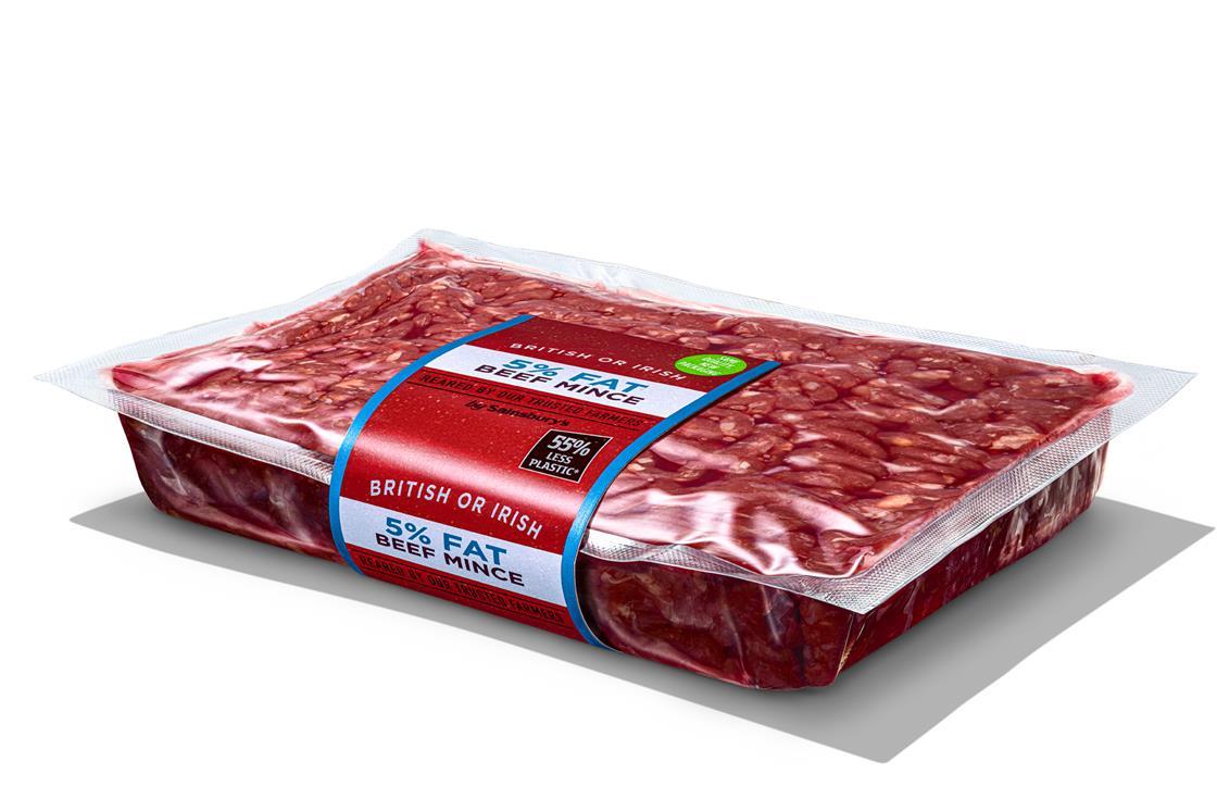 Sainsbury’s ditches plastic trays for vacuum packaging beef mince