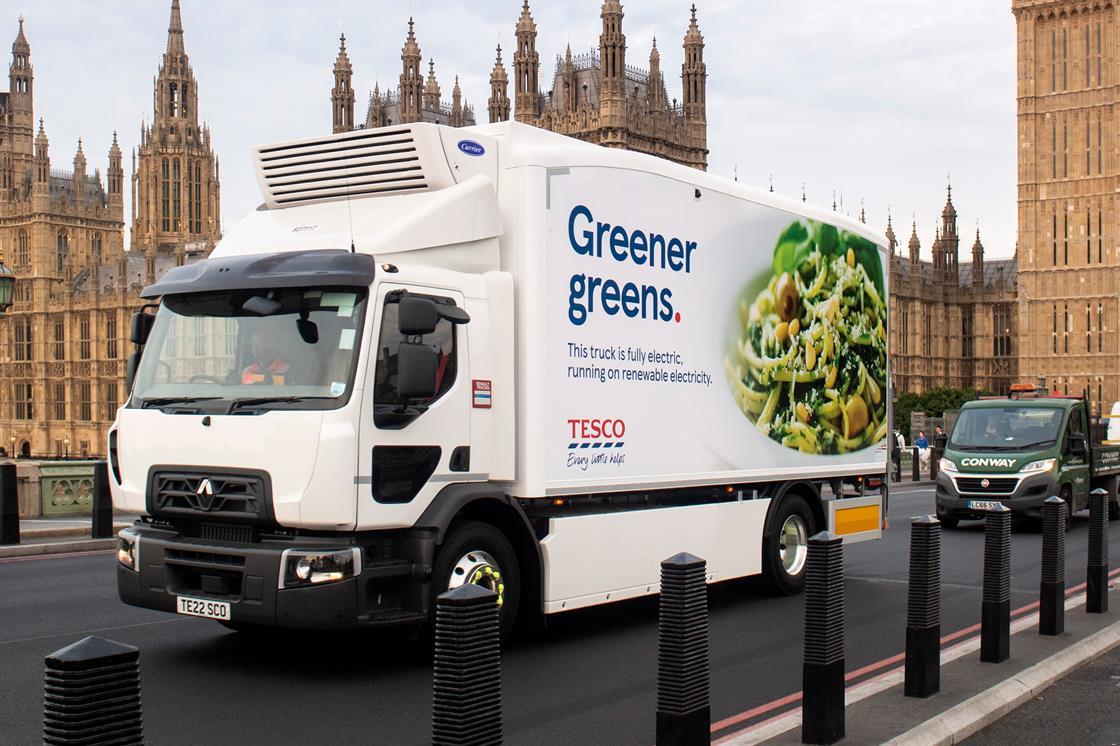 Tesco introduces first zeroemission electric truck for city centre