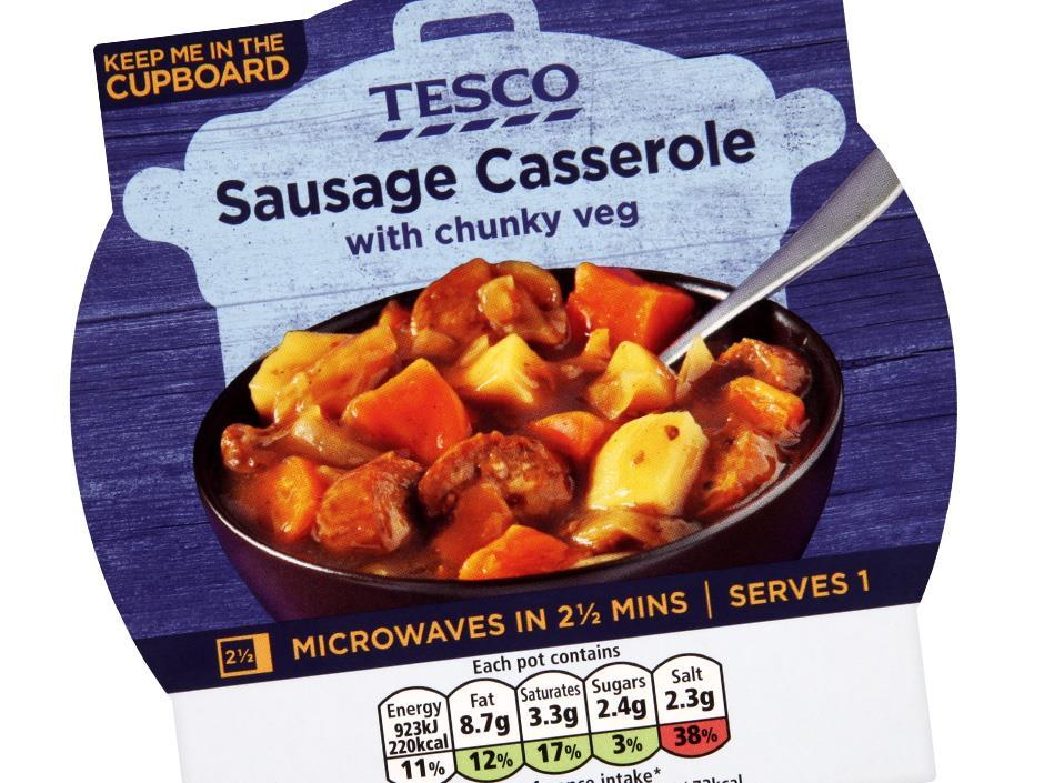 Tesco Sausage Casserole with Chunky Veg acid test Acid Test The Grocer