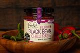 Black bean chilli paste in wooden bowl