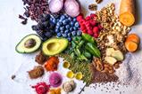 foods laid out on a white background