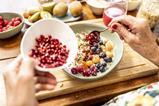 fruit bowl with cereal - Getty