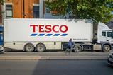 tesco lorry delivery supplies truck supermarket