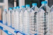 water bottles shelf store