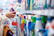 shopper household cleaning supermarket aisle