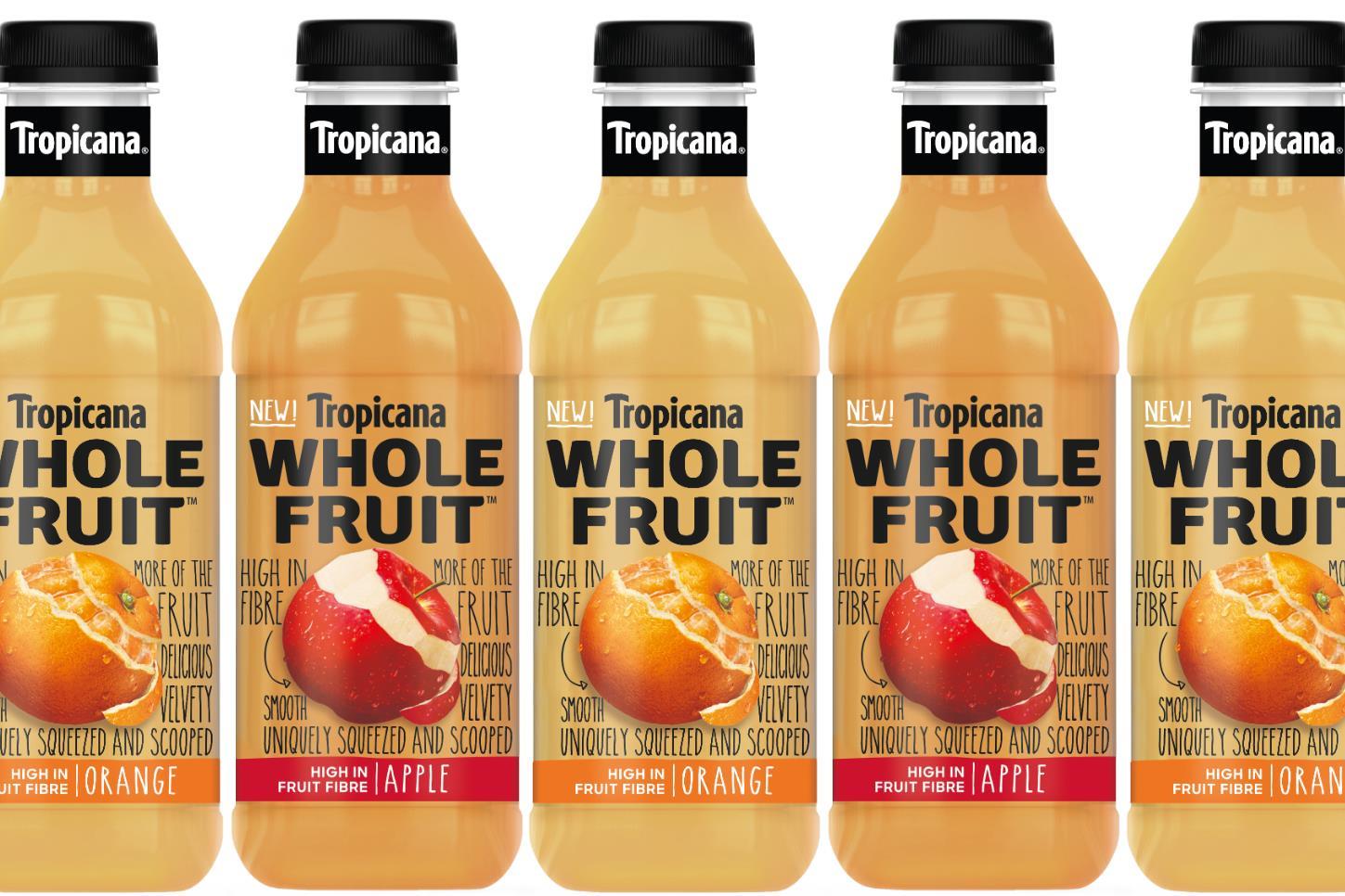 Tropicana adds highfibre Whole Fruit juice drinks News The Grocer