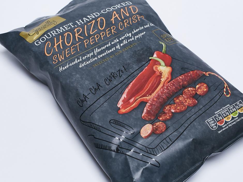 Aldi Specially Selected Crisps Chorizo & Sweet Pepper Analysis