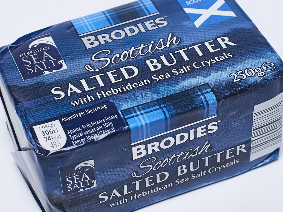 Aldi Brodies Scottish Salted Butter with Hebridean Sea Salt Crystals ...