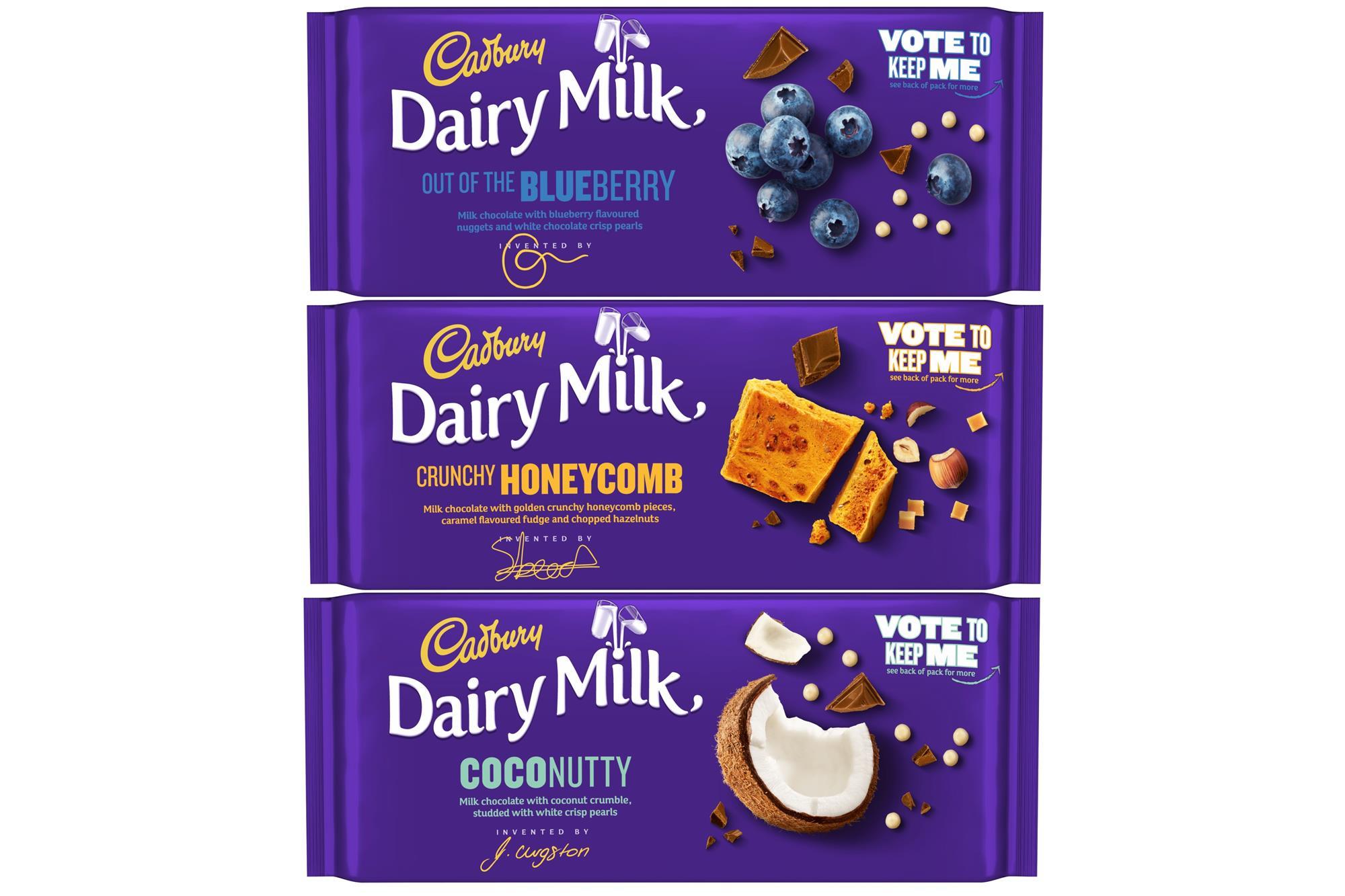 Cadbury Inventor range relaunches with three bars to vote for News