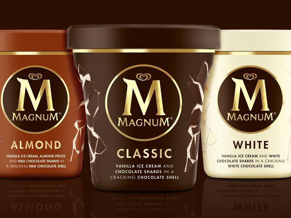 Magnum returns to ice cream tubs with distinctive trio News The