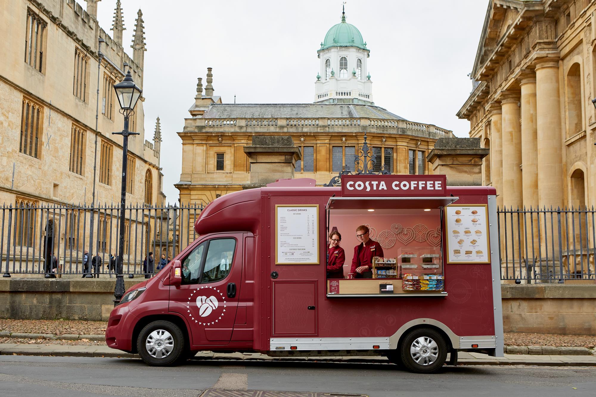 Monumental if Pants Costa Coffee debuts new mobile van service in Oxford | News | The Grocer
