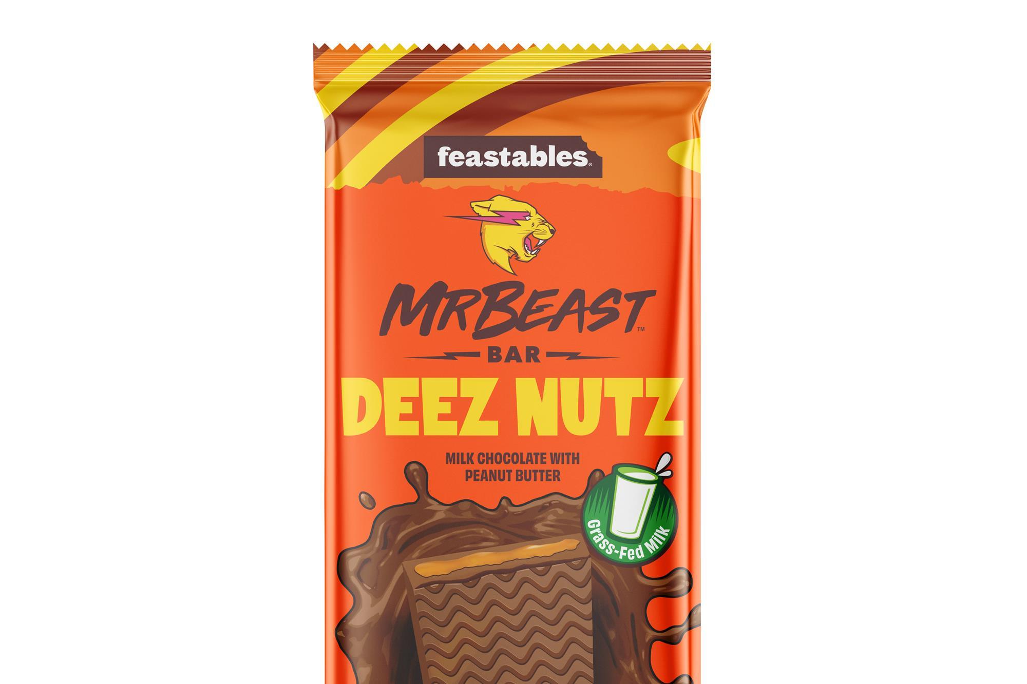  Feastables Beast Chocolate Bars – NEW Deez Nuts Peanut