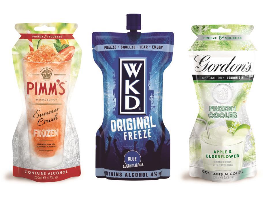 Frozen alcoholic sales pouches