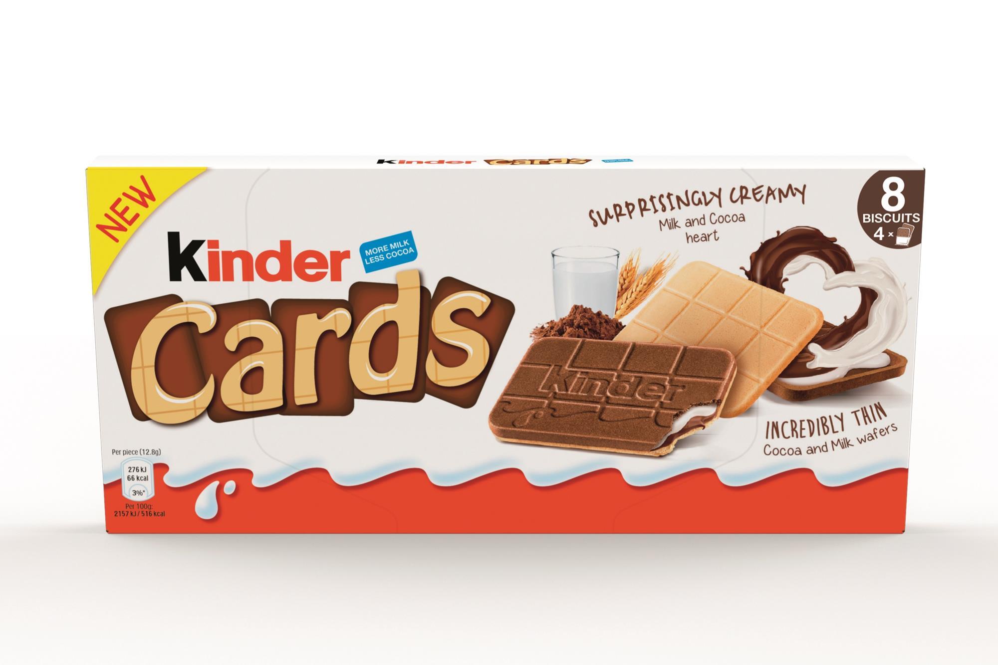 Back in Stock! Kinder Cards is a new unique biscuit with a