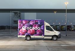 Ocado plum van
