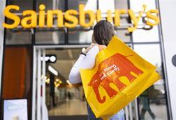 sainsburys shopper bag store sign