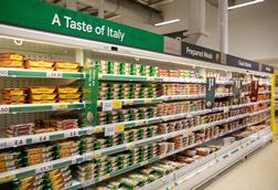 Tesco italy ready meals aisle