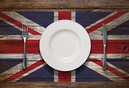 union flag uk food plate british