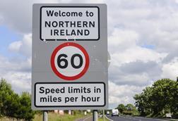 northern ireland border road sign