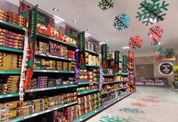 waitrose festive christmas aisle supermarket