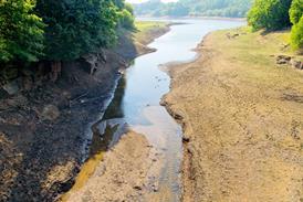 Drought Conditions In Summer At Lancashire Reservoir