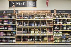 Aldi Beers, Wines and Spirits alcohol aisle