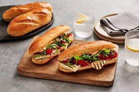 tesco finest sub rolls with hot honey