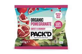 organic pomegranate pack'd