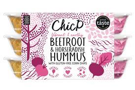 ChicP - Beetroot Hummus with corn chips_trio