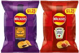 Walkers Worcester Sauce and Ketchup crisps