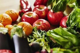 Close up picture of fruit and vegetables