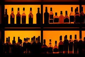 Spirits booze bottles