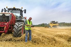 farmer farming tractor tech gps