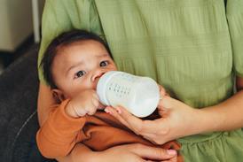 Baby with bottle