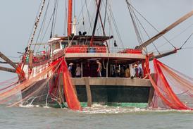 Trawl fishing in China