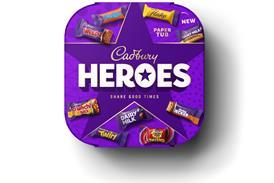 Cadbury Heroes paper tub