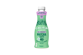 Blueberry Matcha Almond Latte