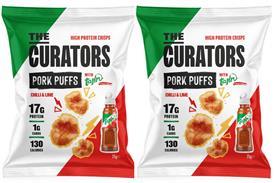 The Curator Tajin pork puffs