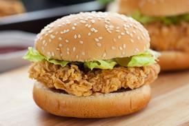 Crispy fried chicken burger - Getty