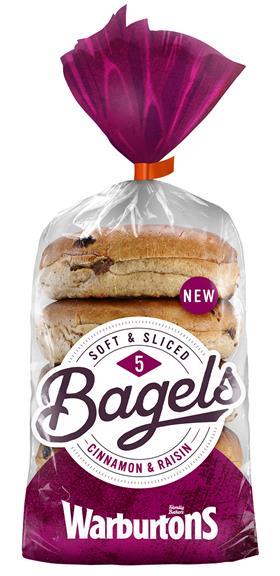 Warburtons Bagels Cinnamon & Raisin