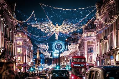 london regent high street christmas lights