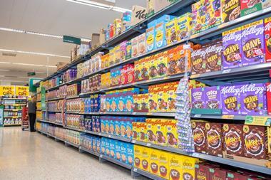 Morrisons Norwich cereal breakfast aisle