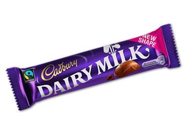 Cadbury Dairy Milk new shape bar