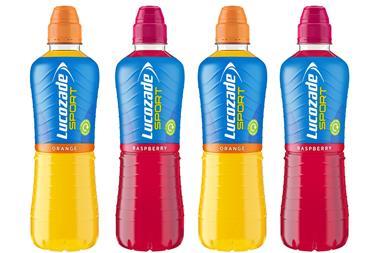 Lucozade Sport reduced plastic sleeve