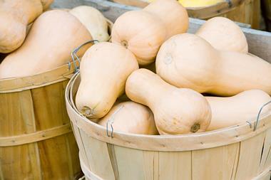 butternut squashed in baskets