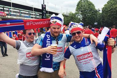 Iceland football supporters