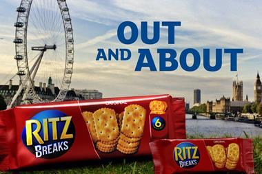 Ritz Crackers advert london buscuits