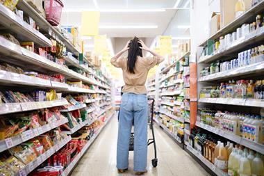 profiteering supermarket prices cost of living aisle store shopper
